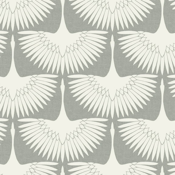 Tempaper x Genevieve Gorder Feather Flock Chalk Peel and Stick Wallpaper, 20.5" x 16.5'