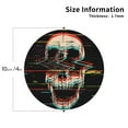thumbnail image 3 of Bingfone Vintage Glitch Screaming Skull Leather Drinks Coasters With Set Of 6,Suitable For Home Kitchen,Coffee Cup Coasters Home Gift, 3 of 9
