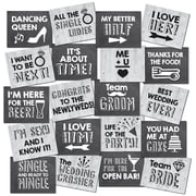 Wedding Photo Booth Props - 20 Designs, 8x10, Double Sided, Photo Booth Prop Signs