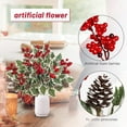 thumbnail image 6 of SugarBloom Artificial Christmas Garland, Christmas Holly Red Berry Bouquet Decorative Artificial Flowers,Perfect for Decoration Leaf Tree Cuttings Holiday Home Decor,, 6 of 6