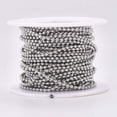 thumbnail image 4 of 32.8 Feet(10m) 304 Stainless Steel Ball Chains DIY Accessories Chain with Spool Soldered Stainless Steel Color Ball Chain Links for Women Jewelry Making Necklace Chains 2mm, 4 of 4