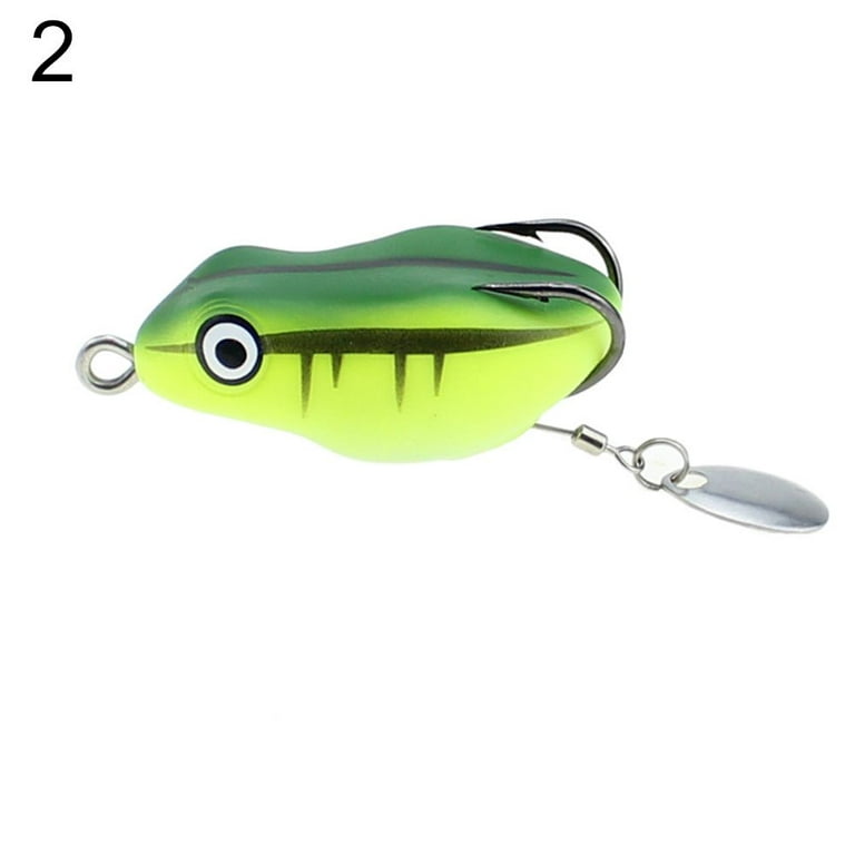 Artificial Colorful Soft Bass Lures Floating Double Hooks Swimbaits Fishing  Lures Frog Lure Thunder Frog 2