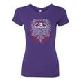thumbnail image 2 of Live To Ride Motto Motorcylce Club Cars and Trucks Womens Slim Fit Junior Tee, Purple Rush, 2XL, 2 of 3