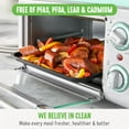 thumbnail image 5 of GreenLife - Freidora de aire para horno tostador de encimera de acero inoxidable, antiadherente de cerámica saludable, última intervensión de PFAS y PFOA, bandeja y cesta, hornear, asar, recalentar,, 5 of 5