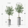 thumbnail image 4 of Artificial Tree in Modern Triangel Pattern Planter, Fake Eucalyptus Silk Tree for Indoor and Outdoor Home Decoration - 57" Overall Tall (Plant Pot Plus Tree), 4 of 5