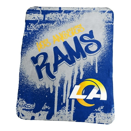 Logo Brands Los Angeles Rams 50 x 60 Classic Graffiti Fleece Throw Blanket