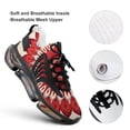 thumbnail image 4 of Red Flower Center Mandala Walking Shoes for Men Woman Lightweight Tennis Fashion Elastic Sports Shoes Cushion Basketball Shoes, 4 of 7