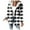 Black-White, variant on Winter Womens Comfortable Jacket Long-sleeved Printe Hooded Casual Checkered Striped Red-C Outwear Jackets S