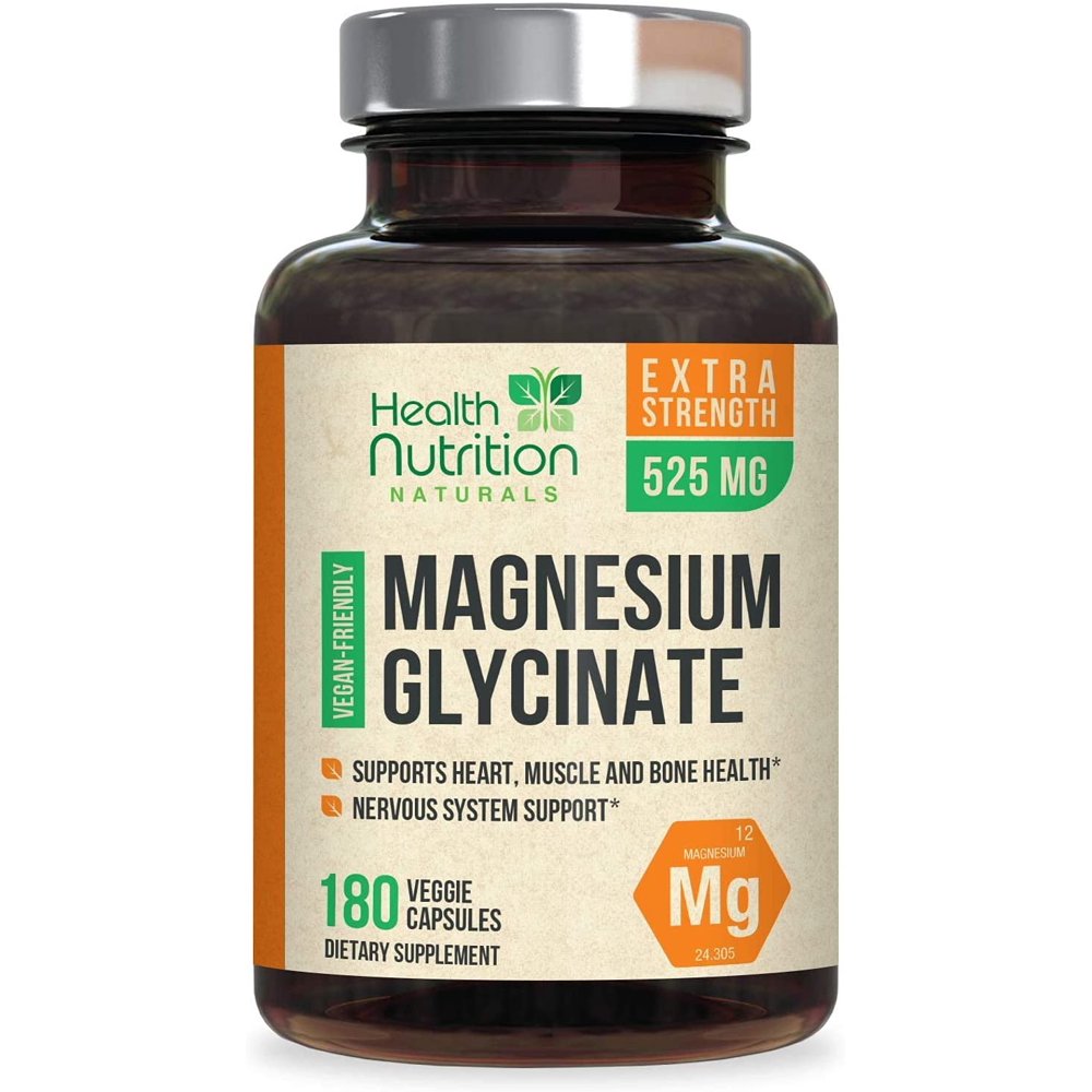 Life Nutrition Magnesium Glycinate Max Potency, 525 mg, 180 Ct