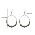 thumbnail image 4 of Guardurnaity 1 par de pendientes circulares de aleación de piedra artificial para mujer, estilo étnico, citas, viajes, ganchos para las orejas, Ropa, zapatos y accesorios Miscelánea, 4 of 6