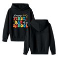 thumbnail image 7 of ZHOGXU Girls Hooded Sweatshirt Floral Letter Print Long Sleeve Back to School Pullover Hoodie For Kids Casual Outdoor Play Wear,Black,3-4 Years, 7 of 7