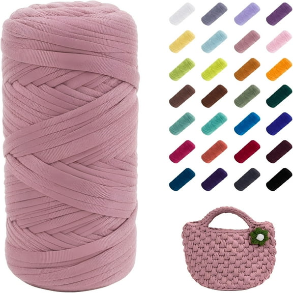 PALINO T-Shirt Yarn,200g/196ft Elastic Fabric Cloth Knitting T Shirt Yarn,Thick Crochet Yarn for Crocheting Bags/Baskets/Rugs,Home Decor,DIY Crafts