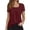 AB971 Red, variant on Tisuna T Shirts For Women Solid Color Short Sleeve Square Neck Basic Tee Lightweight Cute Ladies Everyday Casual Wear Size L