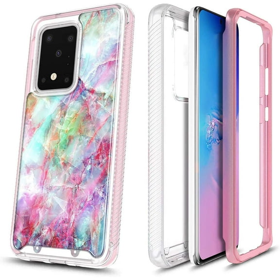 For Samsung Galaxy S20 Plus Case, Full-Body with Front PC Frame Shockproof Protective Bumper Cover, Support Wireless Charging, Impact Resist Durable Phone Case (Fantasy)