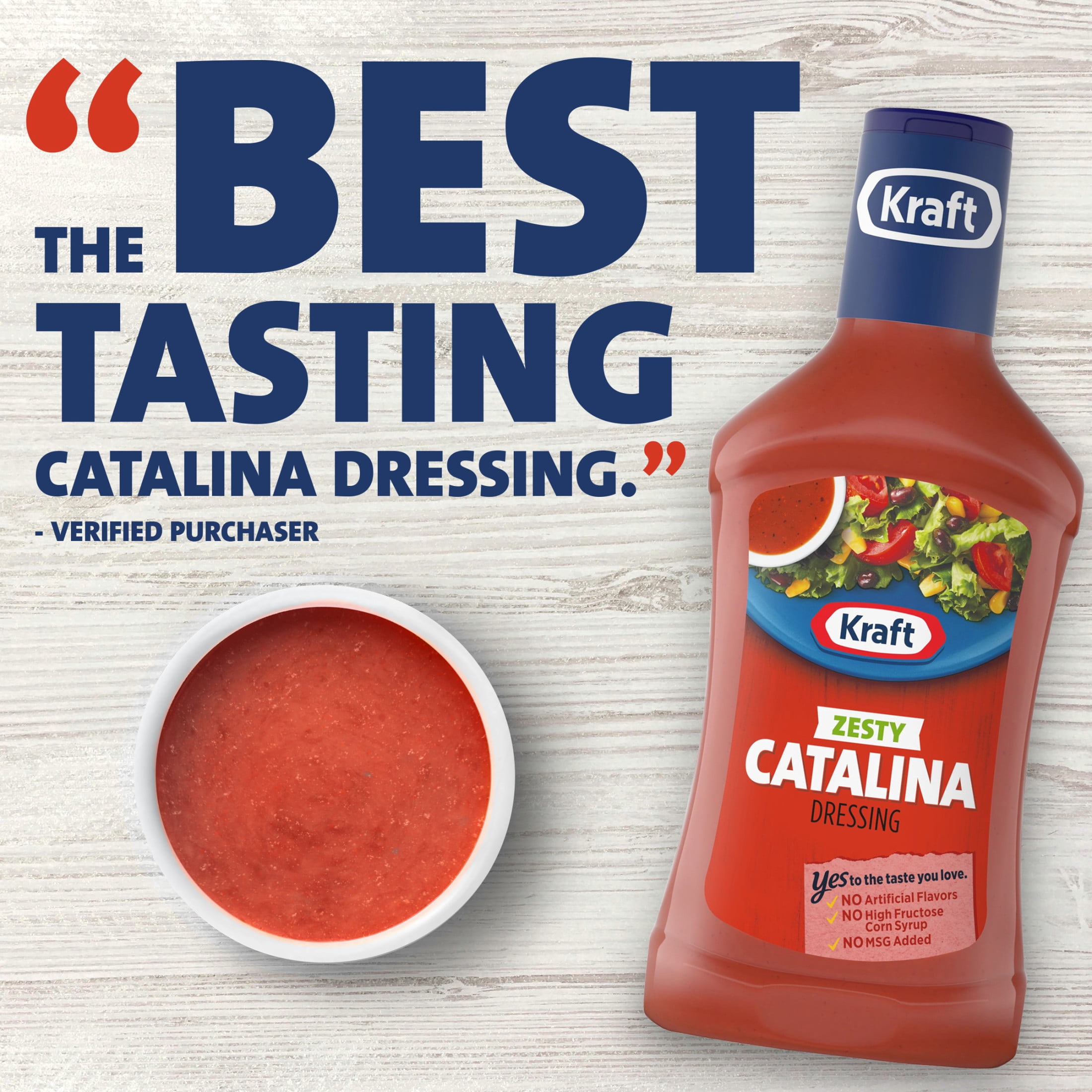 Kraft Zesty Catalina Dressing, 16 fl oz Bottle
