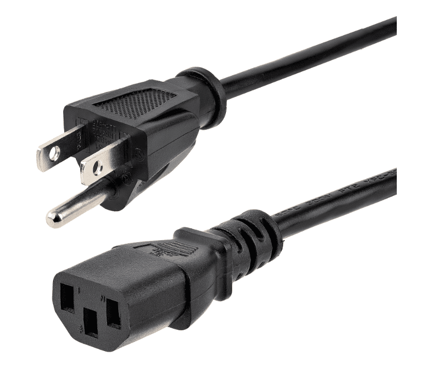 6ft (2m) Computer Power Cord, NEMA 5-15P to C13, 10A 125V, 18AWG, Black Replacement AC Power Cord, Printer Power Cord, PC Power Supply Cable, Monitor Power Cable - UL Listed (10-PACK)