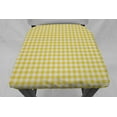 thumbnail image 3 of Checked Gingham Dining Room Chair Back Covers or Seat Covers by Penny's Needful Things (Both Chair Back & Seat Cover) (20 W x 20 H CHAIR BACK) (Yellow), 3 of 5