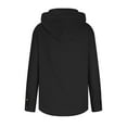 thumbnail image 5 of Fengactive Men's Long Sleeve Shirts Drawstring Hooded Sweatshirts Casual Solid Color Button Shirts, 5 of 6