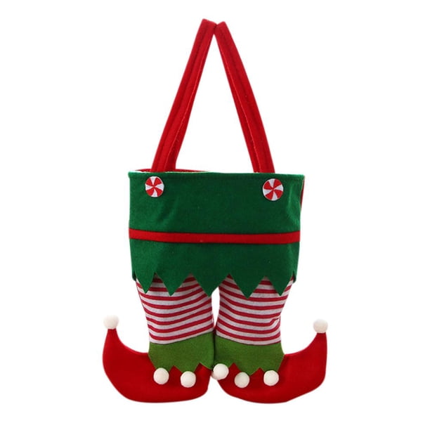 Bolsas de dulces de elfo de Navidad Bolsas de terciopelo de Papá Noel Decoración de fiesta de festival (B) Tmvgtek Oficina Multiescena Multifunción
