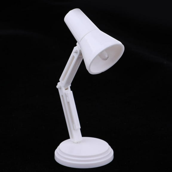 1/6 Dolls House Miniature LED Desk Lamp Light For Figures Accessory Dollhouse Study Room Decor White
