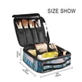 thumbnail image 3 of FORMRS Travel Makeup Bag Large Capacity Train Case Cosmetic Organizer with Adjustable Dividers, Blue Sea, 3 of 8