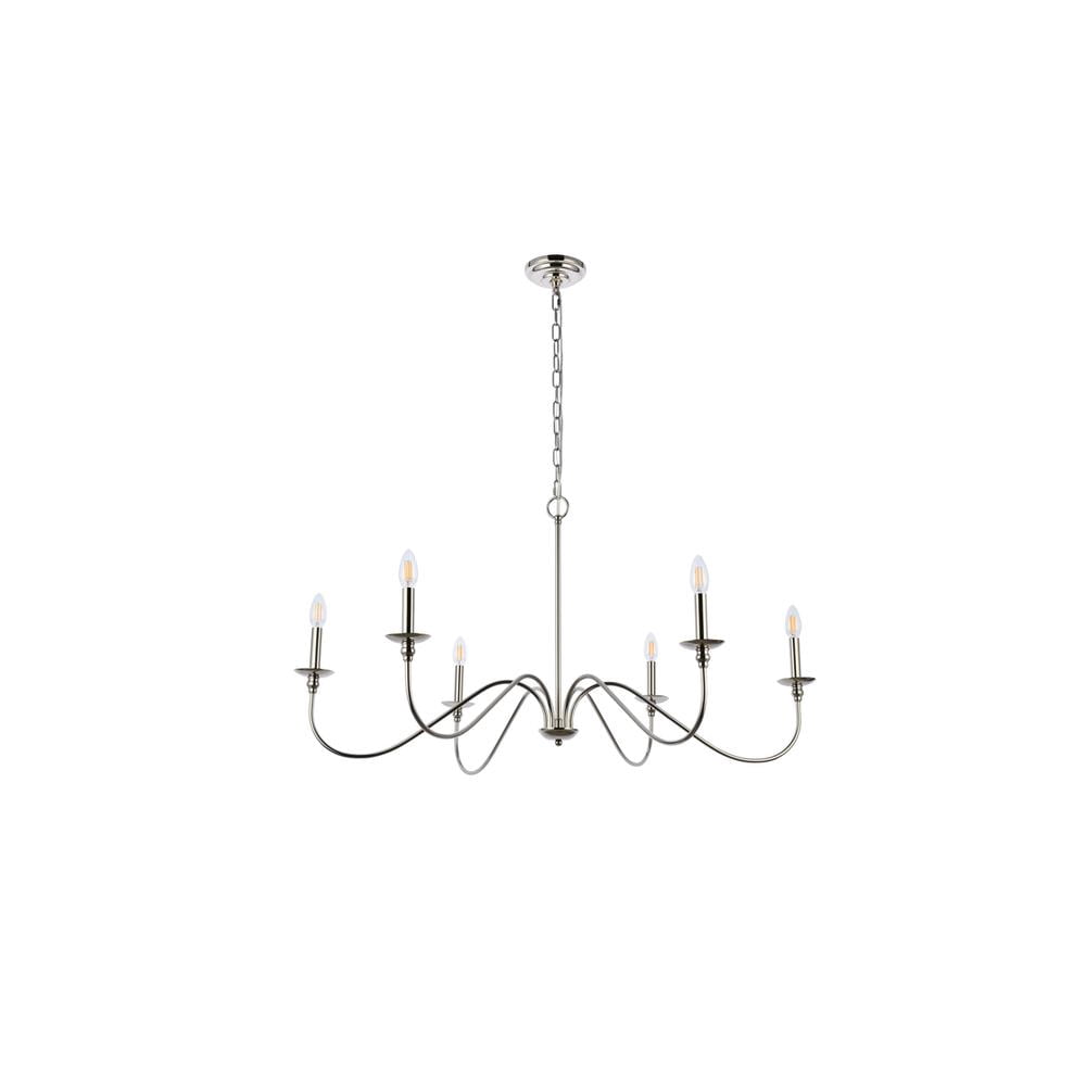 Rohan 42 inch chandelier in polished nickel
