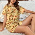 thumbnail image 6 of Womens Pajama Sets With Pocket, Wild West Colorful Lounge Sets Short Sleeve Sleepwear PJ Sets for Women, 6 of 6