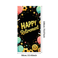 thumbnail image 5 of LUUFILx Black Background Happy Retirement Banner with Golden Balloons Stars Decorations Party Supplies Photography Props Retirement Party Backdrop Celebrations, 5 of 7