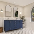 thumbnail image 4 of Ayna Decors Rooh 60 Inch Navy Blue Vanity Cabinet with Sink and Faucet in Brushed Nickel Hardware - Quartz Countertop, 4 of 10