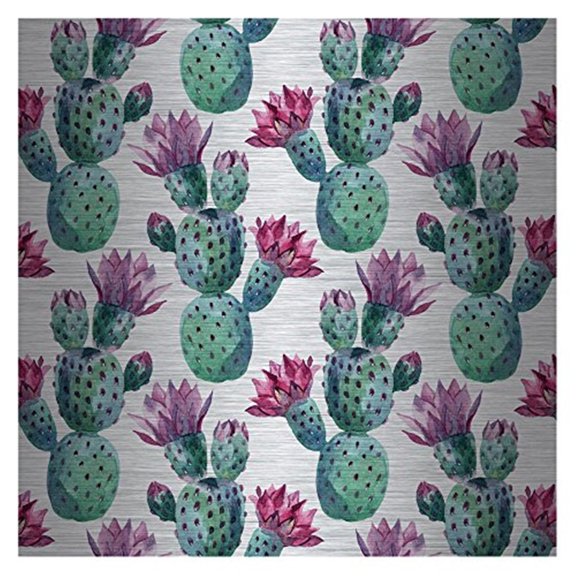 Marmont Hill "Falling Cactus" Painting Print on Brushed Aluminum