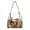 Beige Gingerbread Man Holiday, variant on Christmas Snowman Quilted Hobo Purse for Women Crossbody Bag Shoulder Tote with Adjustable Strap, Large Capacity, Quilted Polyester, Holiday Gathering, Work, Gift for Wife