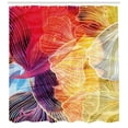 thumbnail image 3 of Ambesonne Retro Shower Curtain, Abstract Colorful Natural, 69"Wx70"L, Multicolor, 3 of 3