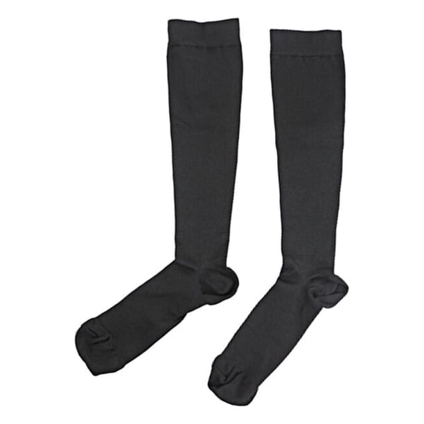 FELTECHELECTR par de medias de compresión para pantorrillas, moldeadoras de piernas, elásticas, para deportes, talla L/XL, color negro.