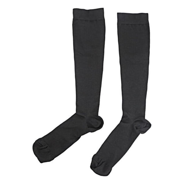 FELTECHELECTR par de medias de compresión para pantorrillas, moldeadoras de piernas, elásticas, para deportes, talla L/XL, color negro.