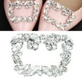 thumbnail image 3 of Fashion Crystal Shoe Buckle Rhinestone Shoe Clips DIY Shoe Decor Accessories for Wedding Bride Women (Silver), 3 of 9