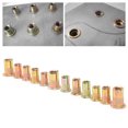 thumbnail image 3 of Khall 150pcs Galvanized Carbon Steel Rivet Nut Mixed Insert Nutserts 6‑32 8‑32 10‑24 10‑32 1/4‑20 British System,Fastener Hardware,Rivet Nuts Set, 3 of 8
