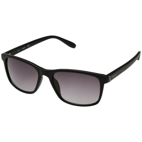 Timberland MATTE BLACK Men's Plastic Rectangle Gradient Lens Sunglasses