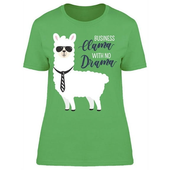 Business Llama With No Drama T-Shirt Women -Image by Shutterstock, Female Large