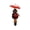 D#004, variant on Acrylic Garden Stake, 2D Flat Ladybug with Umbrella Ground Insert Ornament, Weatherproof Outdoor Yard & Flower Bed Decoration, Cottagecore Patio Acrylic Decor-E