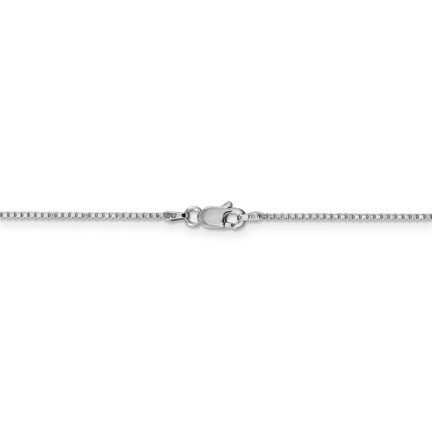 14k White Gold Classic Box Chain Necklace Bracelet or Anklet 