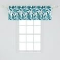 thumbnail image 2 of Ambesonne Vintage Green Window Valance, Tropical Palm Leaves, 54" X 18", Petrol Blue Aqua, 2 of 3