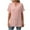 Pink, variant on Npasoilc Summer Shirts for Women Back Pleated Hem Side Slit Rolled Short Sleeve V-neck Blouse Soft Breathable Pullover Tops Casual Loose Daily T-Shirts