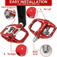 thumbnail image 6 of BUCKLOS SPD Pedals PD-M680 MTB Mountain Bike Clip in Dual Sided Pedals - Road Bike Flat & Clipless Sealed Bearing Bicycle Clips Pedal Compatible with Shimano SPD Cleats (9/16" Aluminum), 6 of 7