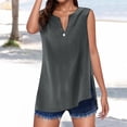 thumbnail image 2 of Chaleco de lino de color liso para mujer: informal y elegante, ajuste holgado, transpirable, tallas S-XXL, contorno de pecho 98-122 cm., 2 of 5