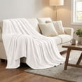 thumbnail image 6 of Superior Alaska Diamond Fleece Blanket 90" x 106", Lightweight Soft Bed Blankets, King Size, Ivory, 6 of 9