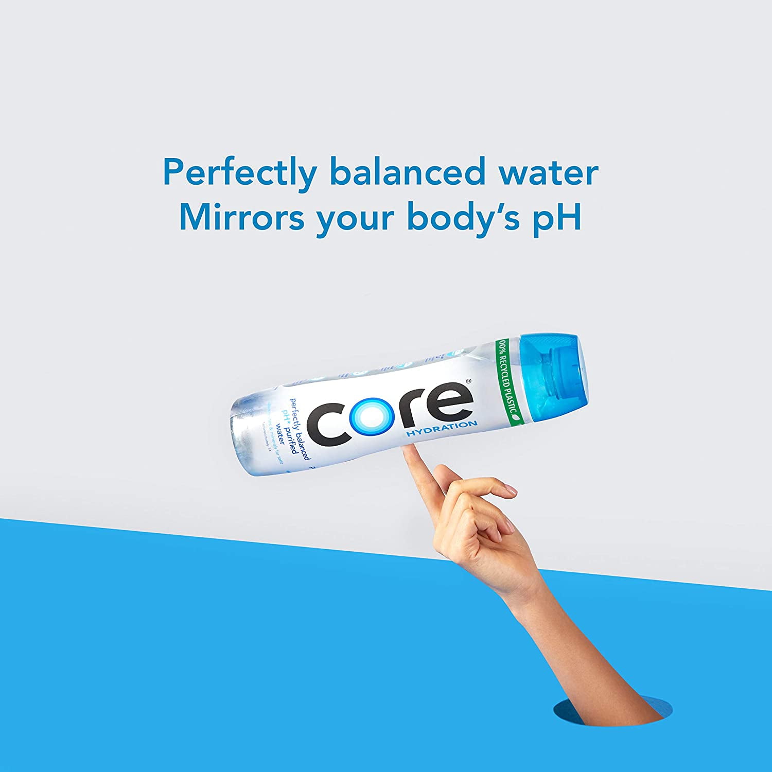 Core Hydration Nutrient Enhanced Water, Perfect 7.4 Natural pH, Ultra-Purified With Electrolytes and Minerals, 16.9 oz Bottles (Pack of 12)