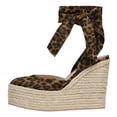thumbnail image 2 of YDN Women Round Toe Ankle Wrap Espadrilles Sandals Platform Wedge High Heels Pumps Comfortable Date Dressy Shoes Size 13 Leopard, 2 of 5