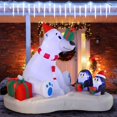 thumbnail image 5 of Joyfy 6ft Christmas Inflatables Polar Bear with Penguin Outdoor Decorations,Christmas Blow Ups Yard with Built-in LEDs for Holiday Party Garden Lawn Decor, 5 of 8