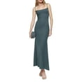 thumbnail image 1 of FOCUSNORM Femmes Bretelles Spaghetti Robe Sans Manches Été en Tricot Couleur Unie Longue Robe de Soirée pour la Plage Cocktail Boîte de Nuit, 1 of 6