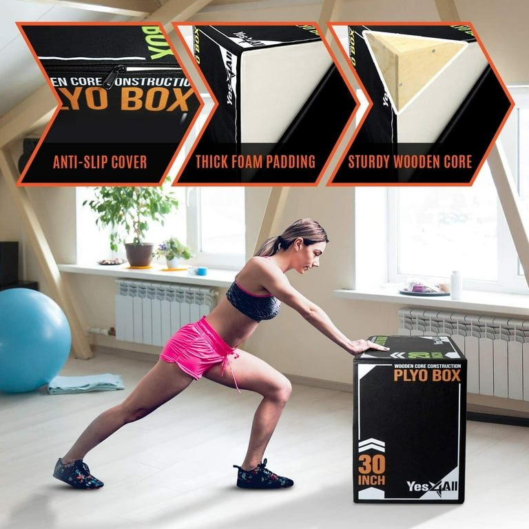 Wood Plyometric Box for outlets Jump Training and Conditioning, 3 in 1, New 2023